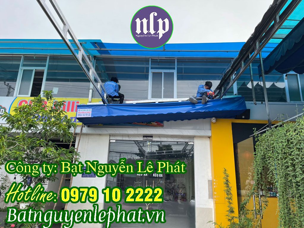 Mái bạt che nắng mưa kéo tay - 0979 102222