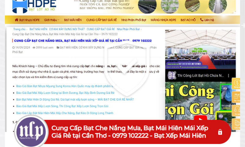 May bạt mái xếp Cần Thơ - 0979 102222