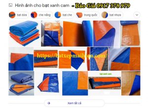 Bạt Nhựa Xanh Cam Khổ 2m , 3m , 4m , 6m, Cung cấp và gia công Bạt xanh cam