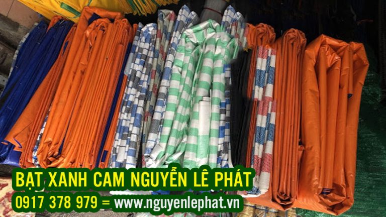 Bạt Xanh Cam Lót Sàn Bê Tông Xây Dựng Công Trình, Bạt Xanh Cam Che Phủ Hàng Hóa