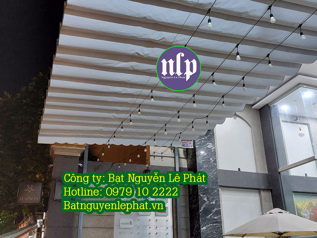 Bạt mái xếp che nắng mưa tại Tây Ninh