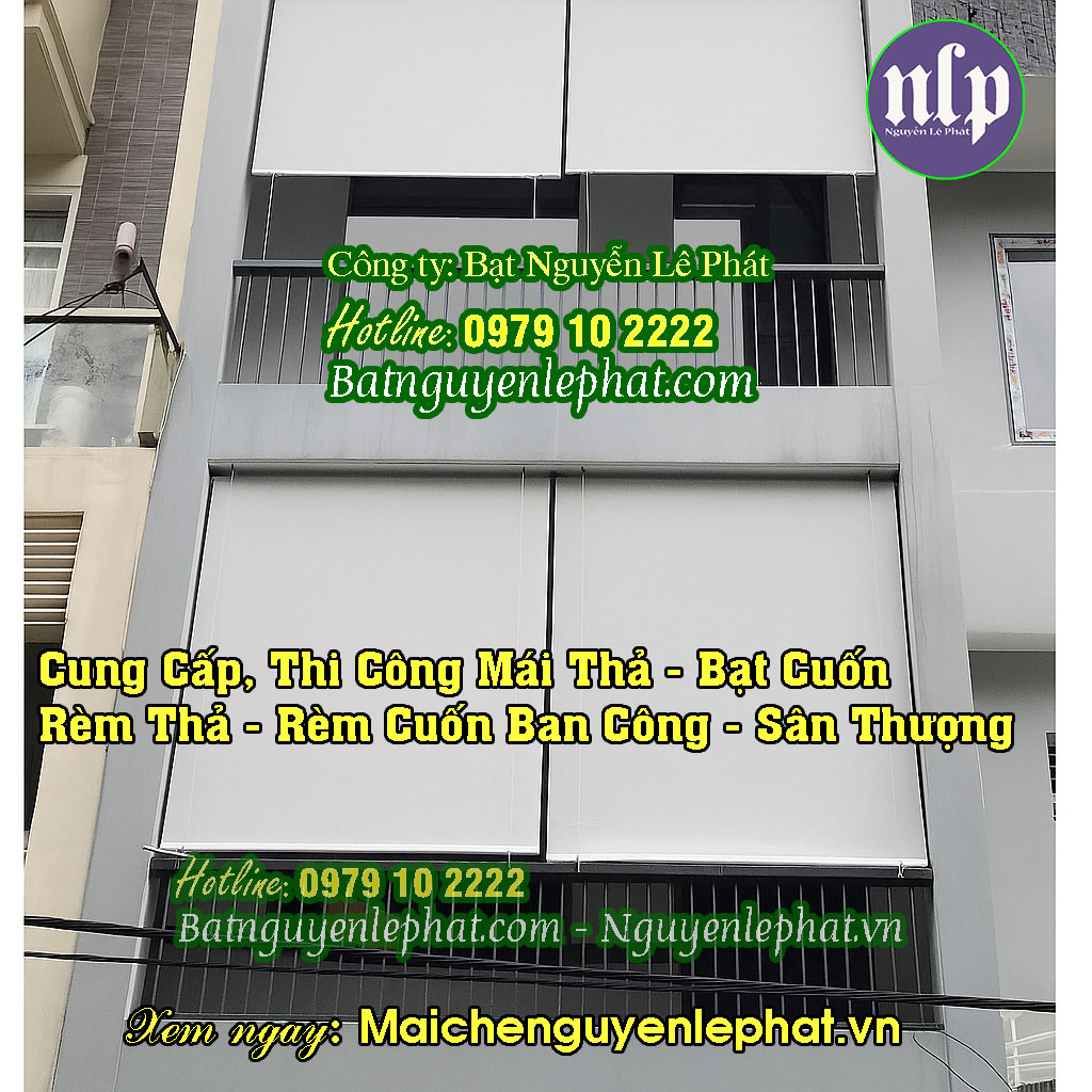 Bạt mái thả tự cuốn che nắng mưa