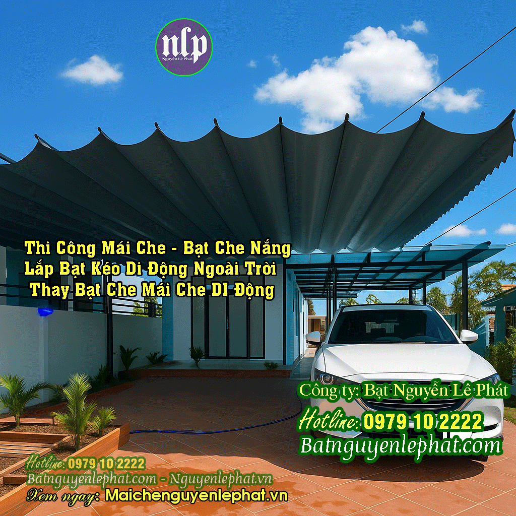 Thay bạt che mưa ngoài trời Thay bạt che mưa ngoài trời