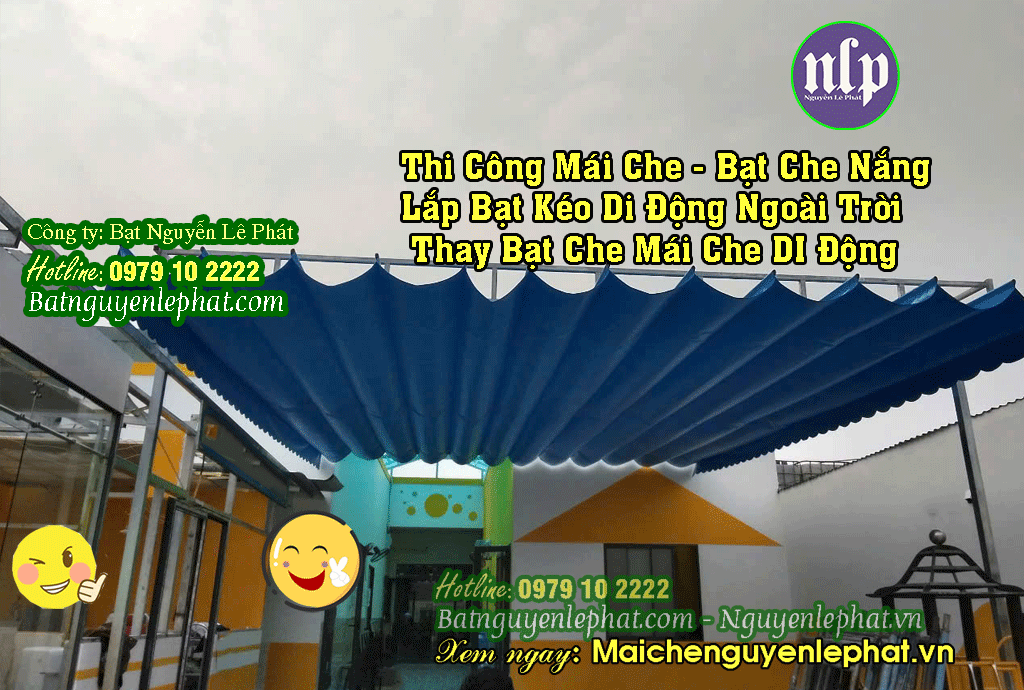 Thi công mái che nắng sân trường học