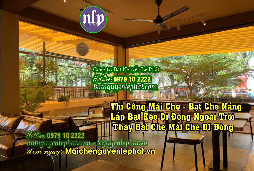 Thay Bạt Mái Che Di Động, Bạt Xếp Mái Hiên Dĩ An