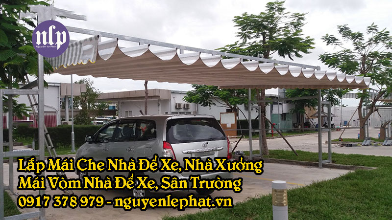 Mái xếp che chỗ đậu xe ô tô- tiết kiệm hơn, thông minh hơn. Nhận thấy các công trình làm nhà để xe oto