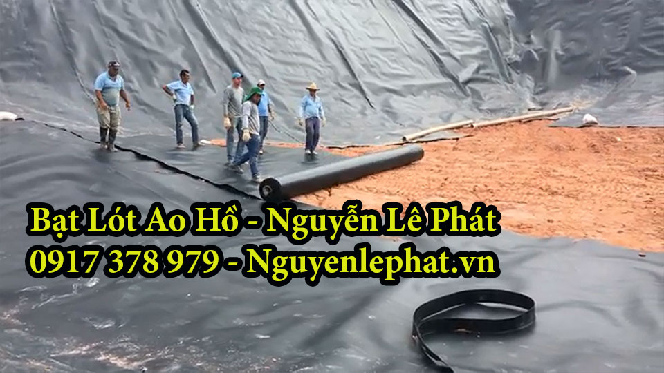 Thi công lót bạt hồ nuôi tôm Thi công lót bạt hồ nuôi tôm