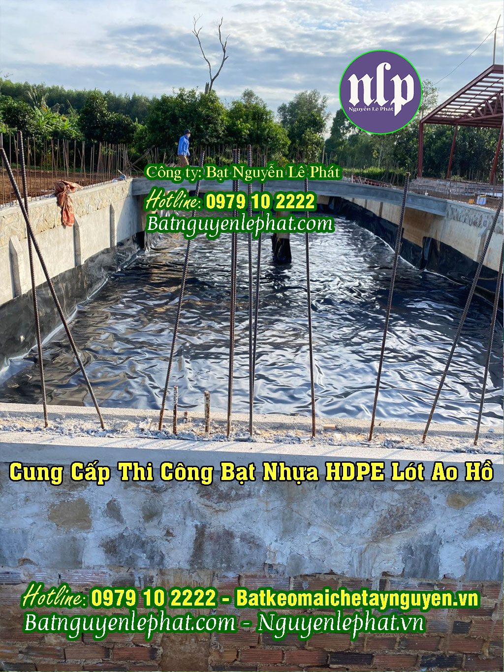 Thi công lót bạt hồ nuôi cá tại Dầu Tiếng