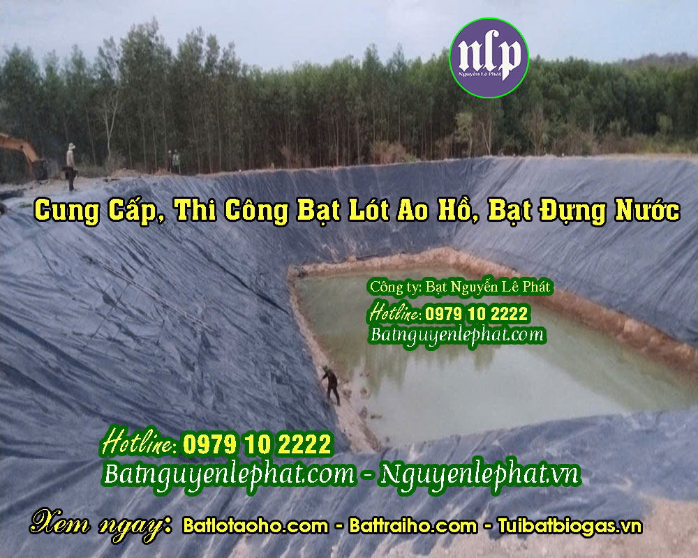 Thi công bạt lót ao hồ chứa nước HDPE