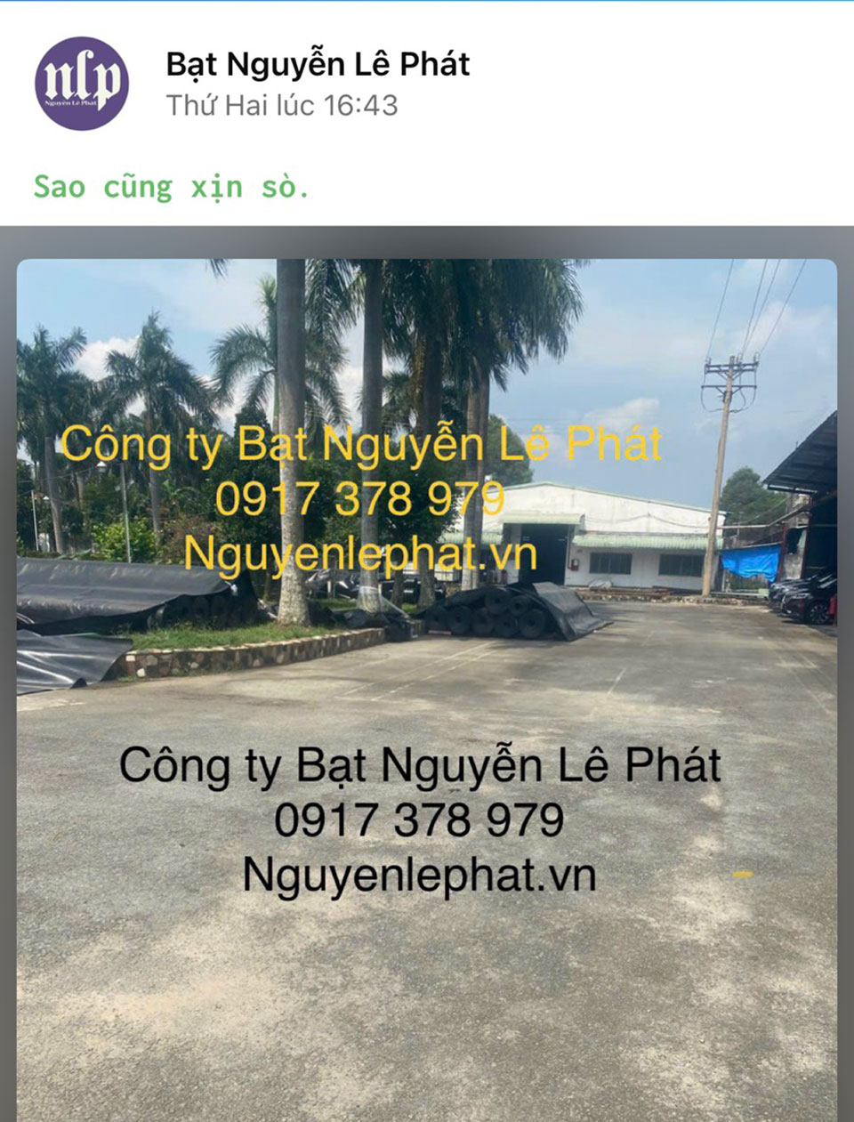 Giá bạt lót hồ Định Quán