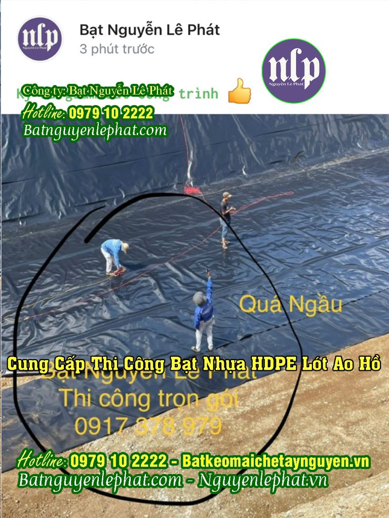 Bạt Nhựa HDPE Lót Ao Hồ Tại Bạc Liêu Đủ Chuẩn DEM