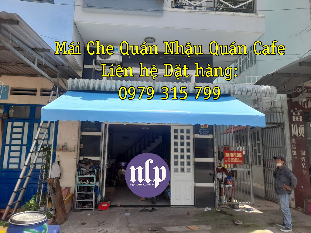 Mái hiên che quán cà phê, mái hiên trước nhà