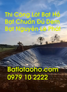 Thi công bạt lót ao hồ HDPE đủ chuẩn Dem