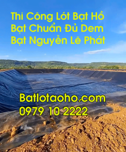 Thi công bạt lót hồ Bình Thuận