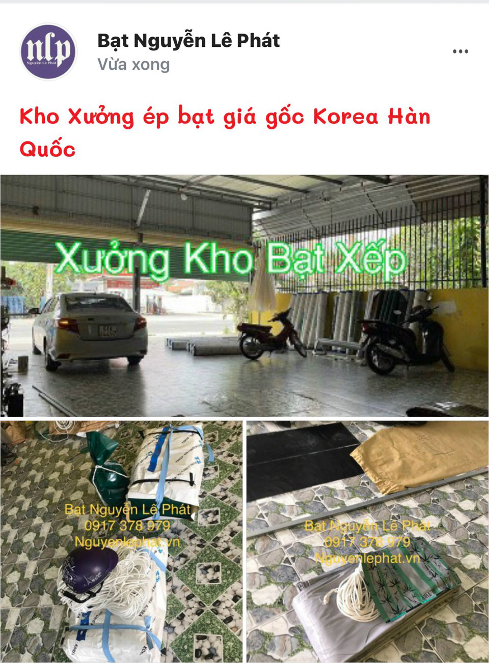 Xưởng ép bạt mái xếp tại Tây Ninh
