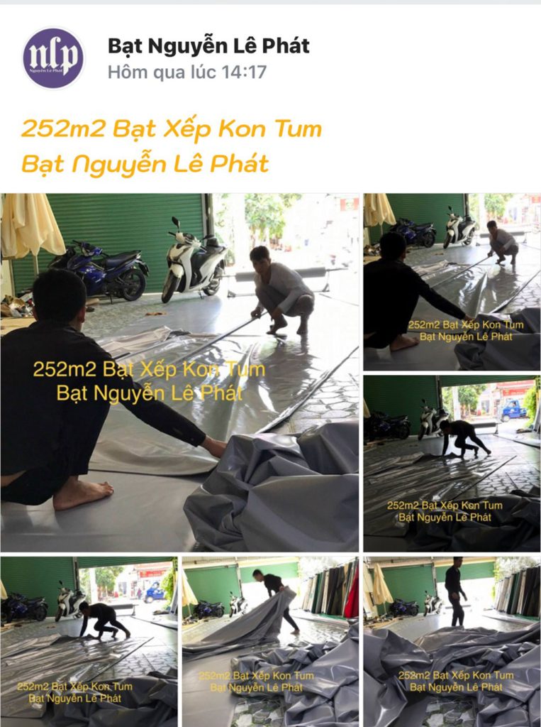 May bạt mái xếp tại KonTum