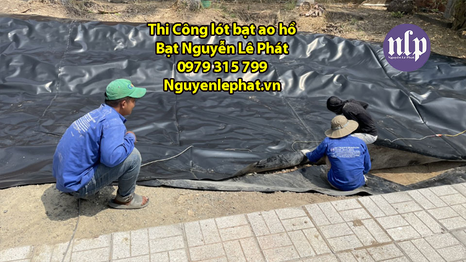 thi công ao lót bạt