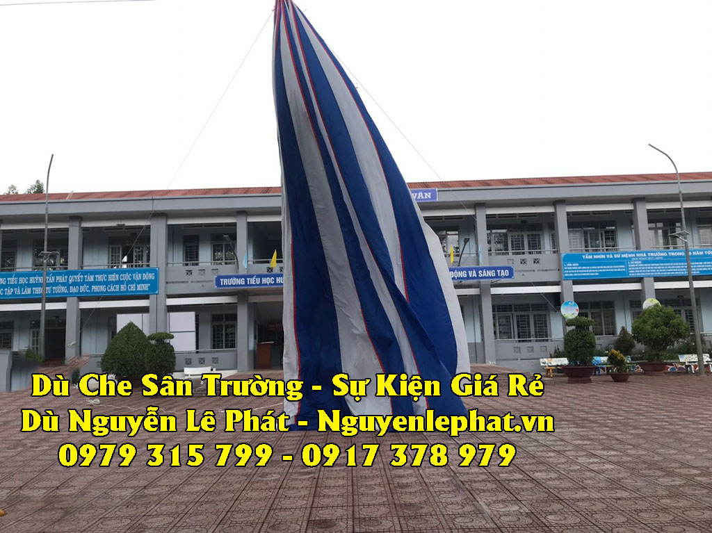 Mẫu dù che sân trường 2 mái thịnh hành tại Lâm Đồng