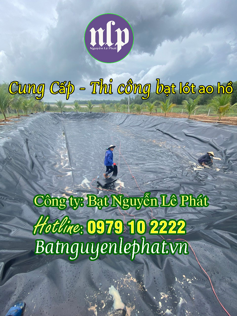 Hình Ảnh Thi Công Bạt Nhựa HDPE Lót Ao Hồ Tại Nhà Bè