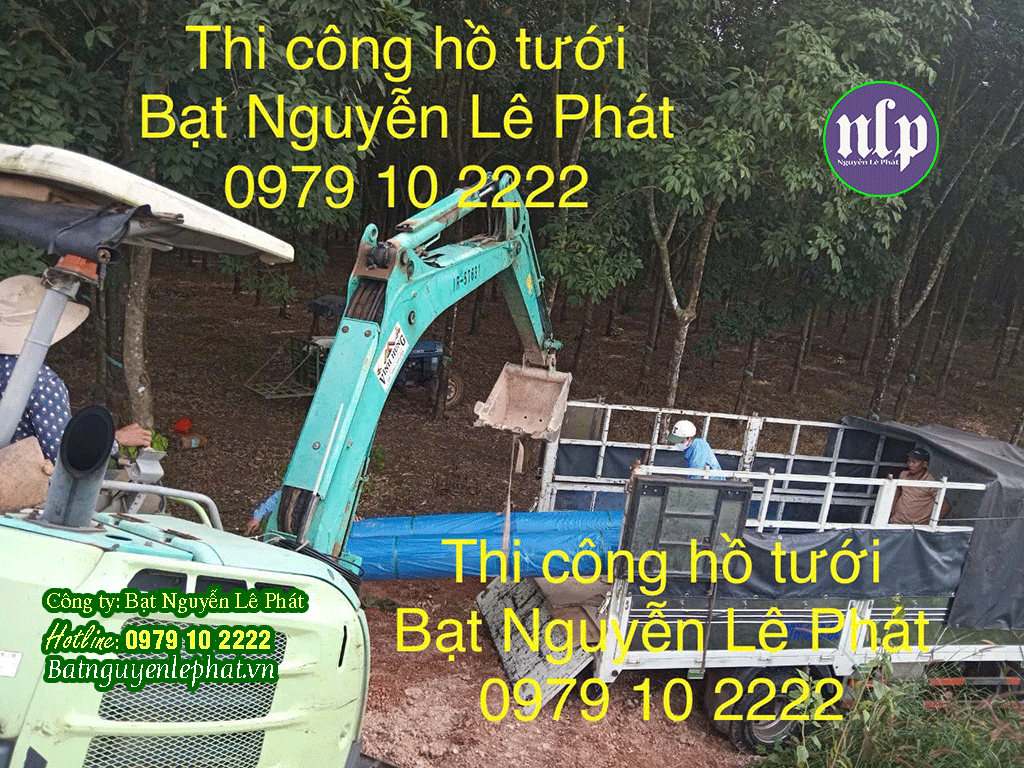 Làm hồ chứa nước bằng bạt HDPE