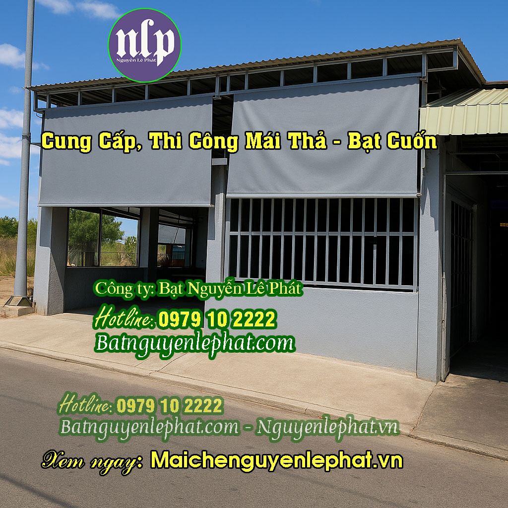 Bạt che nắng mưa tự cuốn Bạt che nắng mưa tự cuốn