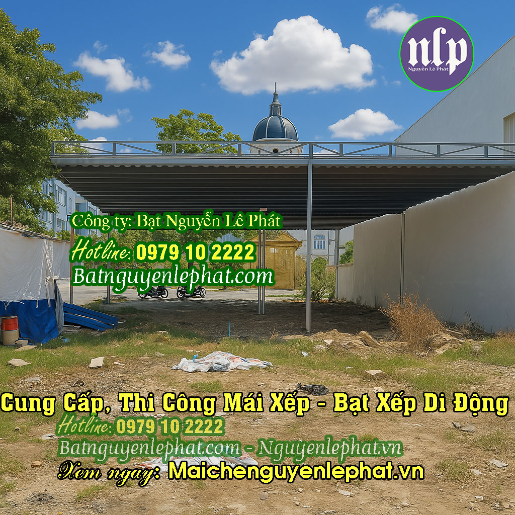 Thi công mái bạt xếp di động Nhà Xưởng Thi công mái bạt xếp di động Nhà Xưởng
