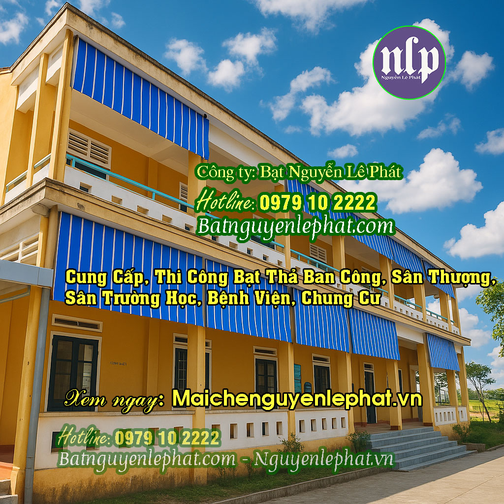 Mẫu bạt mái thả che nắng mưa sân trường học Mẫu bạt mái thả che nắng mưa sân trường học