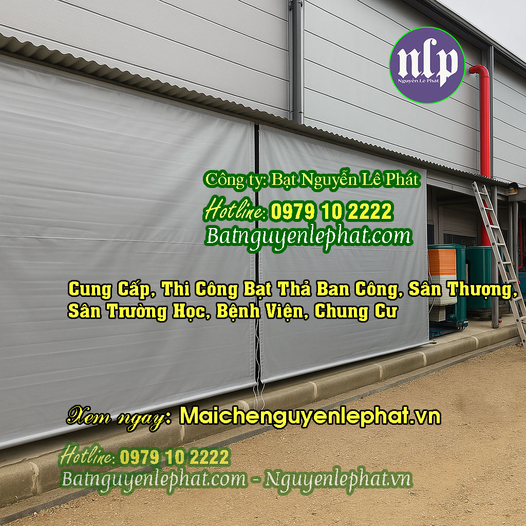 Mâu bạt cuốn che nắng mưa Mâu bạt cuốn che nắng mưa
