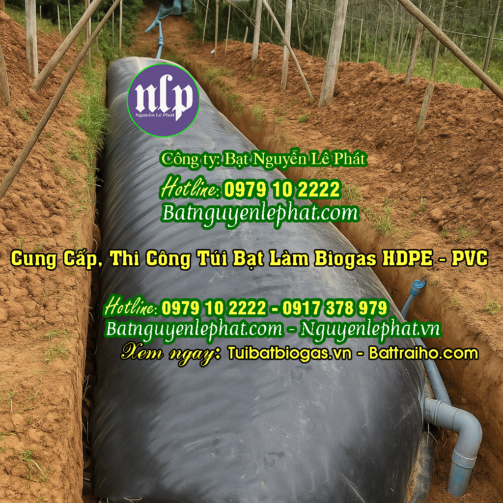 Túi Bạt Biogas Đắk Nông 6 Khối, 8 Khối, 200 Khối Túi Bạt Biogas Đắk Nông 6 Khối, 8 Khối, 200 Khối