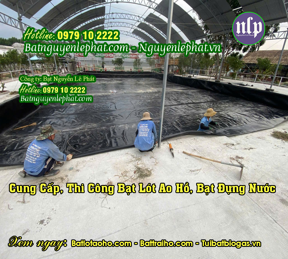 Thi Công Lót Bạt Xanh Đen Làm Hồ Bơi, Khu Vui Chơi Giải Trí Tại Bình Dương Thi Công Lót Bạt Xanh Đen Làm Hồ Bơi, Khu Vui Chơi Giải Trí Tại Bình Dương