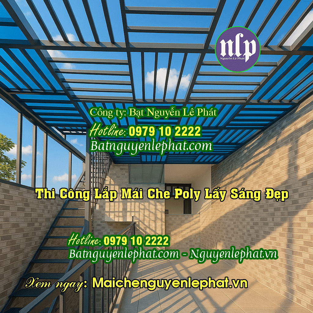 Mẫu mái nhựa Poly lấy sáng đẹp Mẫu mái nhựa Poly lấy sáng đẹp