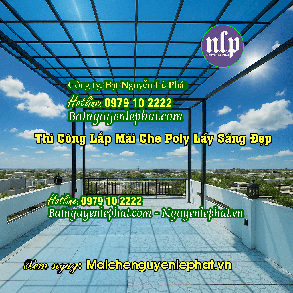 Mẫu mái che nhựa poly lấy sáng đẹp Mẫu mái che nhựa poly lấy sáng đẹp