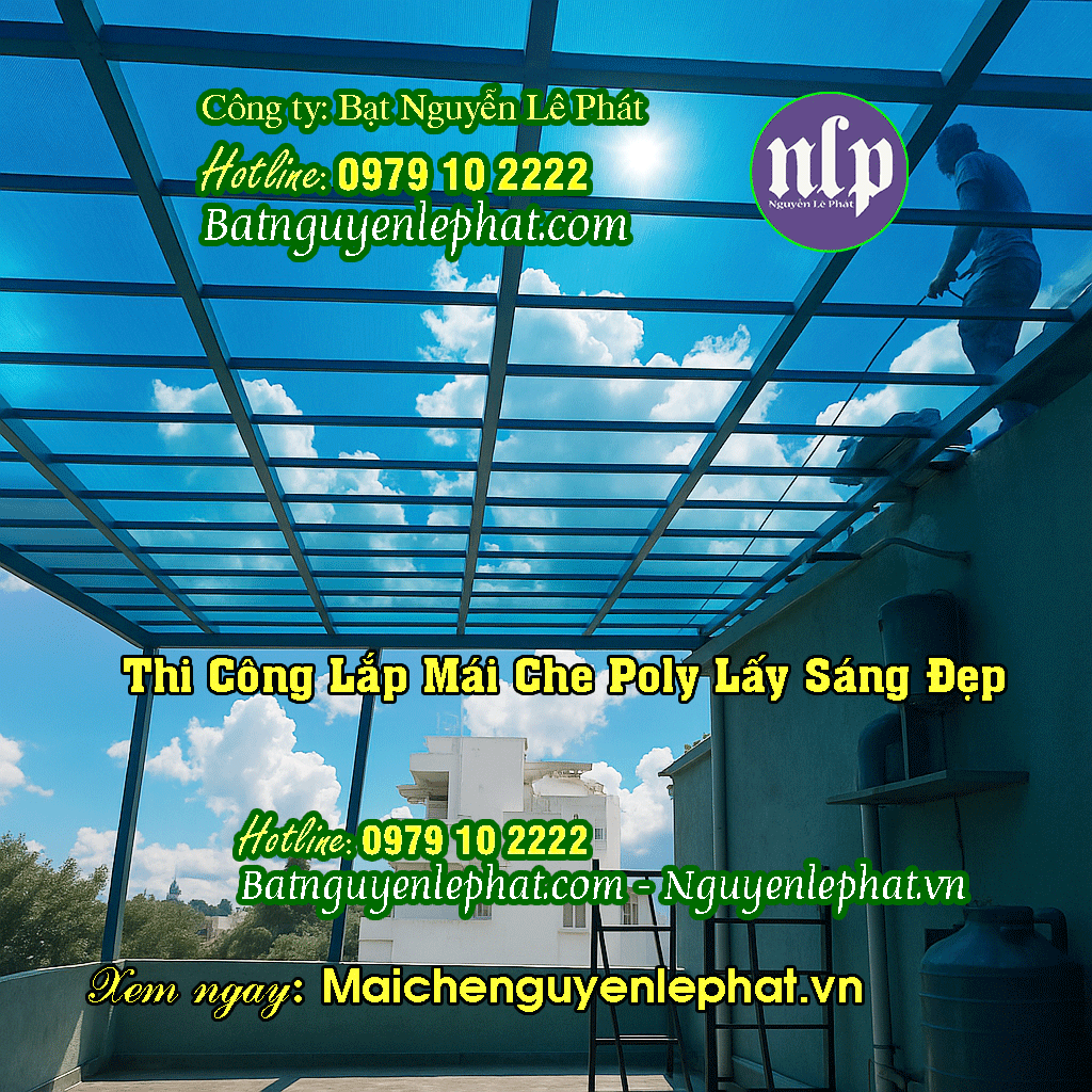 Mẫu mái che nhựa poly lấy sáng đẹp Mẫu mái che nhựa poly lấy sáng đẹp