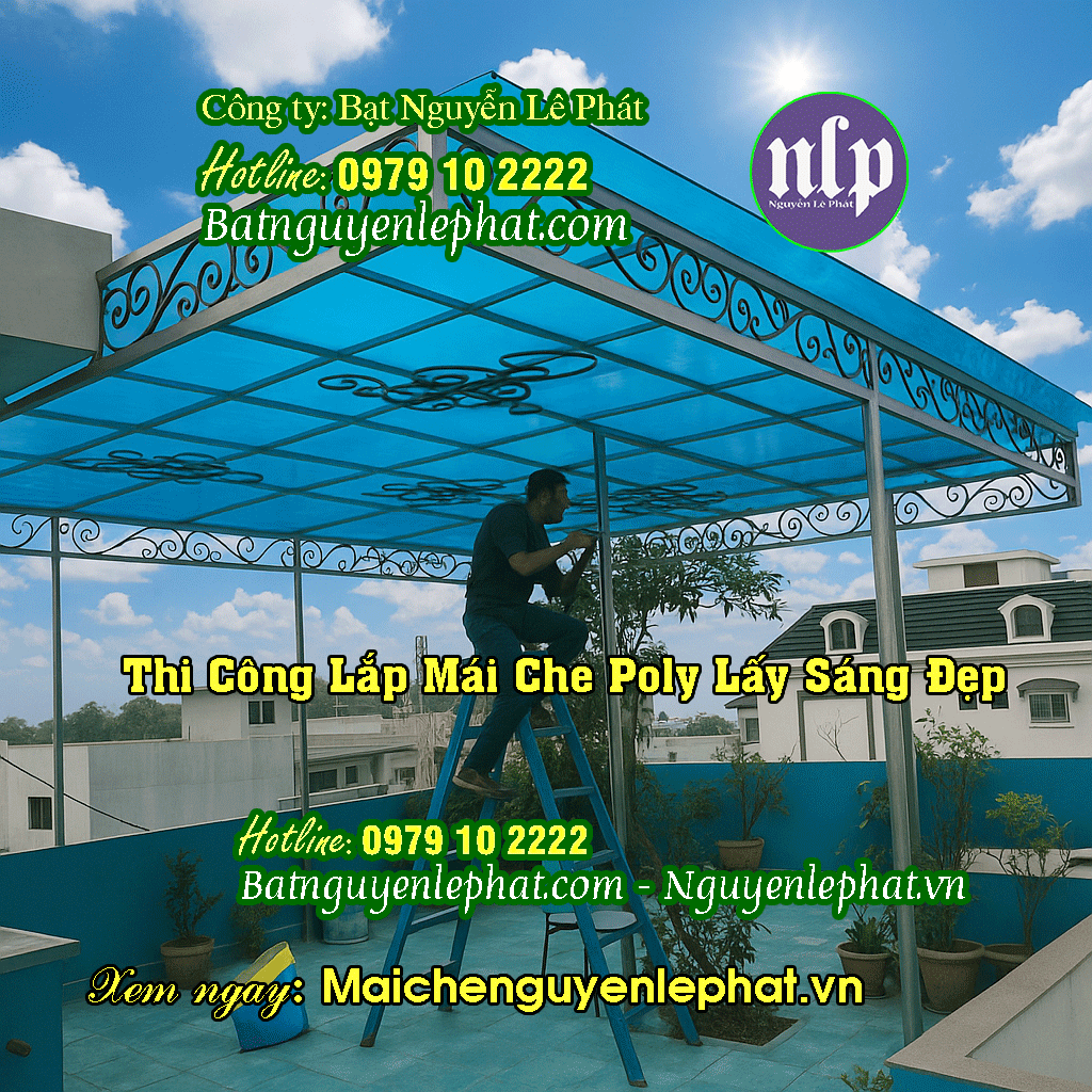 Mẫu mái nhựa Poly lấy sáng đẹp Mẫu mái nhựa Poly lấy sáng đẹp