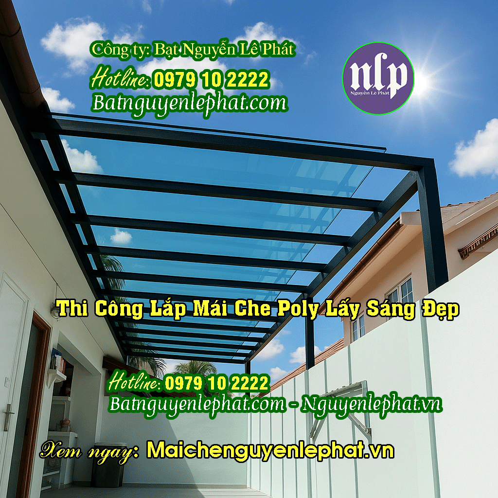 Thi Công Lắp Mái Nhựa Poly Lấy Sáng Trước Nhà Tại Quận 2 Thi Công Lắp Mái Nhựa Poly Lấy Sáng Đẹp Tại Quận Thủ Đức