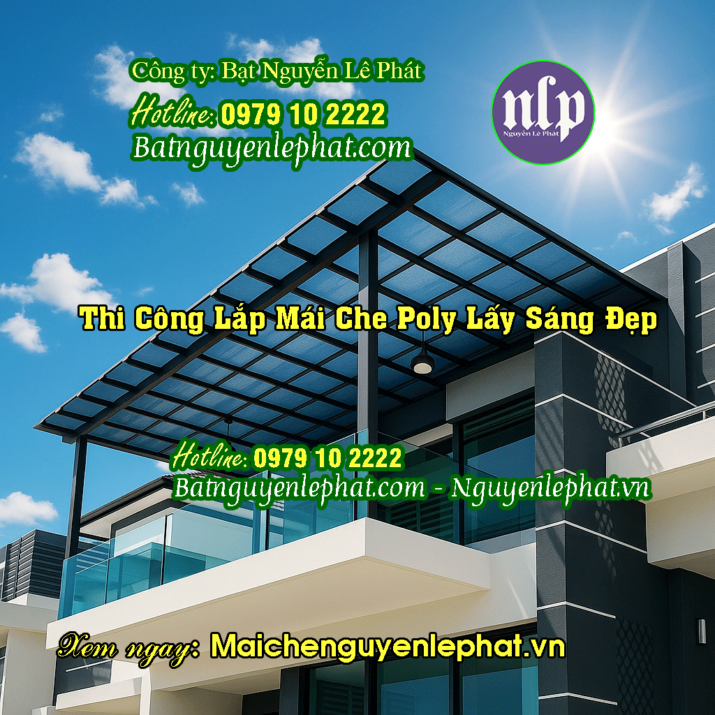 Thi Công Lắp Đặt Mái Tốn Nhựa Poly Lấy Sáng tại Dầu Tiếng