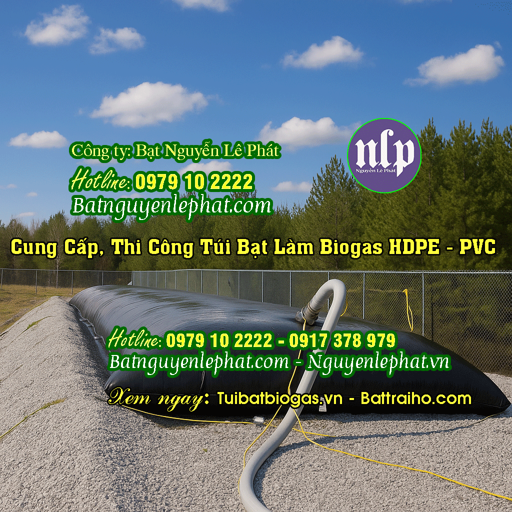 Thi Công Túi Bạt Biogas Tại Phú Giáo Cung Cấp Túi Biogas HDPE, Túi Bạt Chứa Khí Bigoas tại Hà Nội