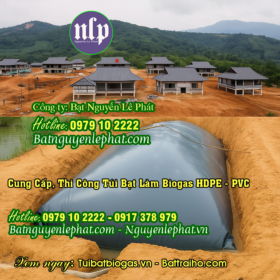 Thi công túi biogas hdpe Thi công túi biogas hdpe