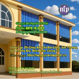 Thay Bạt Mái Che Sân Trường Học Tại Hải Phòng