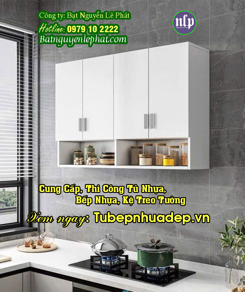 Thi công tủ bếp nhựa giả gỗ Dĩ An Bình Dương