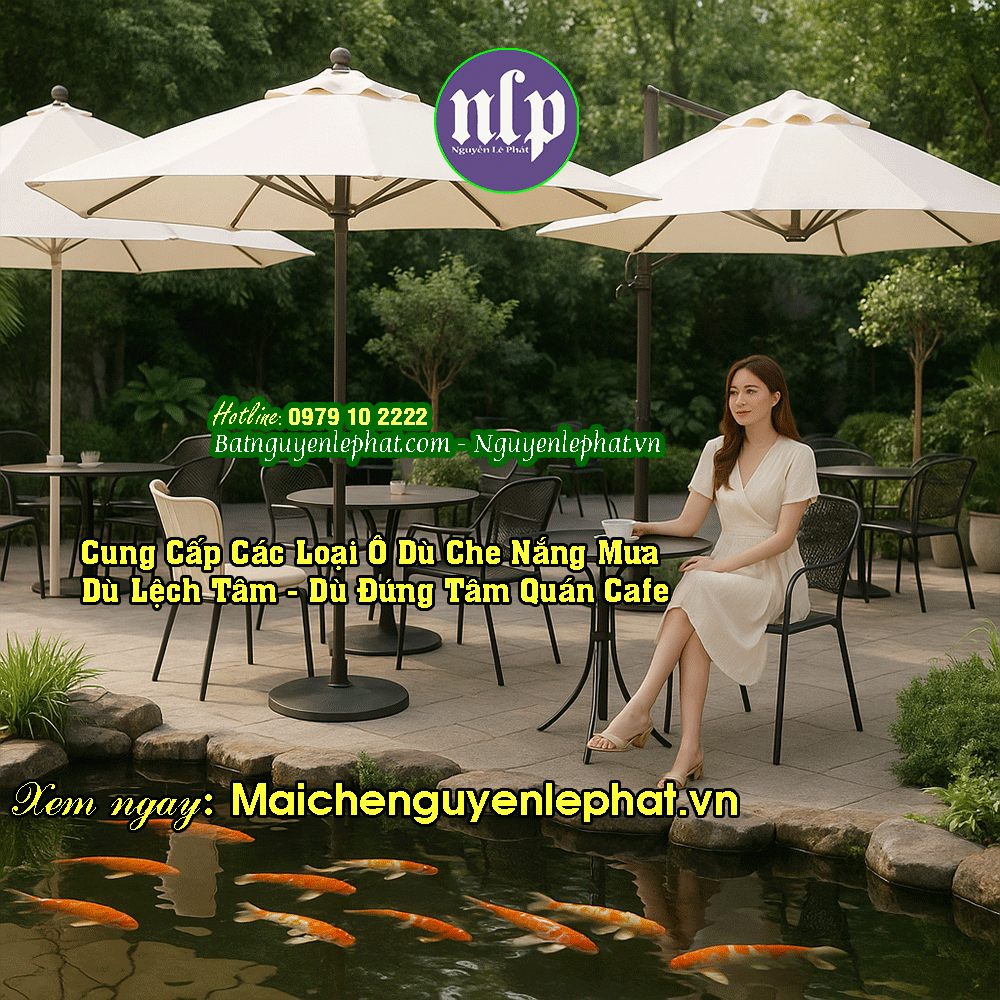 Mẫu dù che quán cafe giá rẻ đẹp