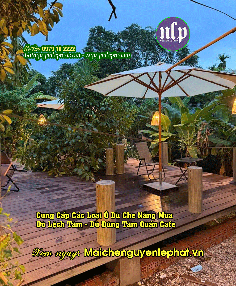 dù che nắng mưa quán cafe giá rẻ