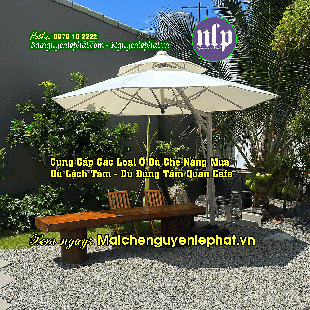 dù che ngoài trời lệch tâm