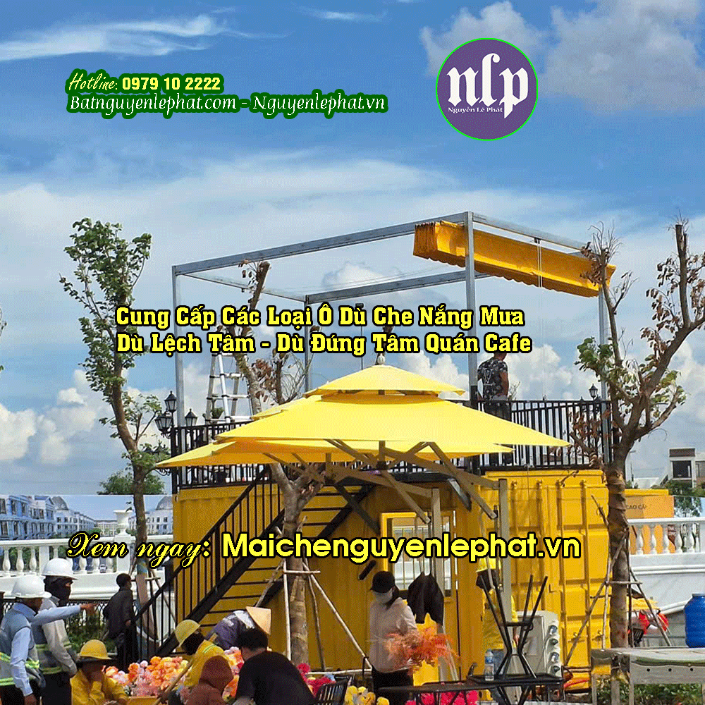 dù che nắng quán cafe đẹp
