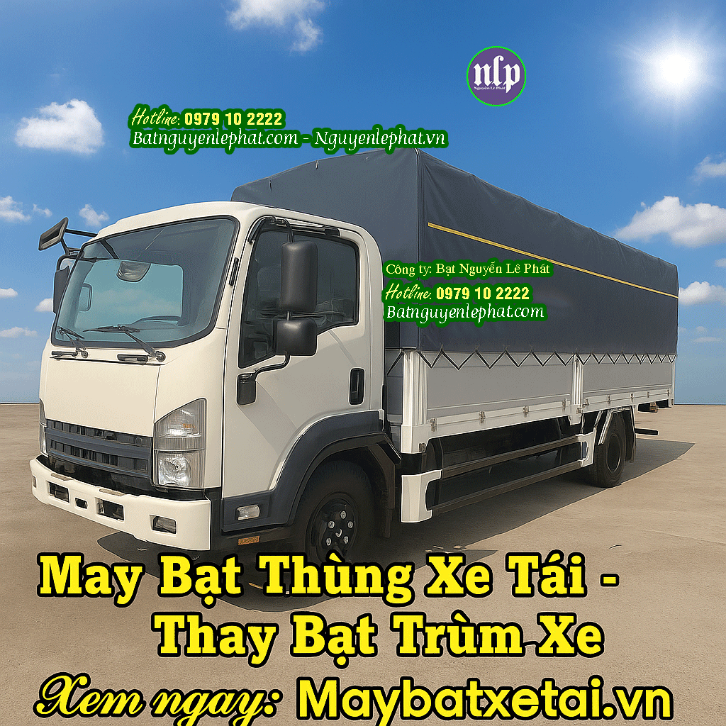 may bạt thùng xe tải 5 tấn, 10 tấn, 15 tấn