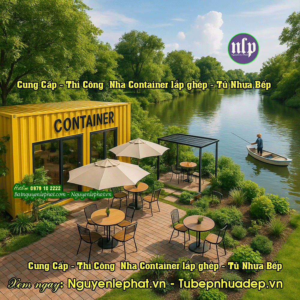 Nhà Container Lắp Ghép Di Động Cho Nhà Vườn View Sông Tại Long An Siêu Đẹp