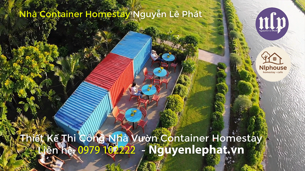 nhà container làm homestay, quán cafe