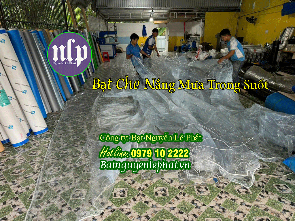Bạt nhựa PVC trong suốt che nắng mưa Bạt nhựa PVC trong suốt che nắng mưa