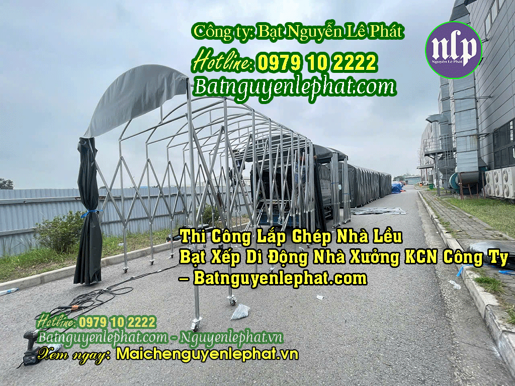 Nhà lều vòm di động che bãi vật tư tại VSIP Nhà lều vòm di động che bãi vật tư tại VSIP