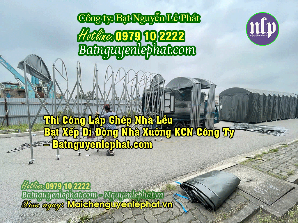 Nhà bạt di động 3x6m che nhà kho công ty tại Thuận Giao Nhà bạt di động 3x6m che nhà kho công ty tại Thuận Giao